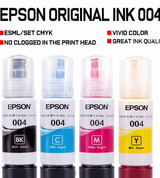 Оригинальные чернила Epson 004 CMYK комплект для принтеров EcoTank