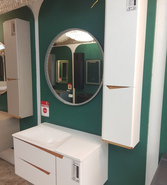 Подвесная тумба с раковиной Rinza Pazel (Бежевая)