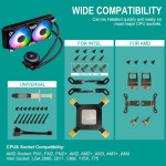 Система жидкостного охлаждения процессора Golden Field Silver Fox2 240G (RGB)