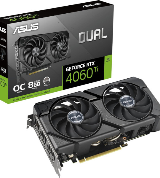 Видеокарта ASUS Dual GeForce RTX 4060 Ti OC Edition 8GB GDDR6