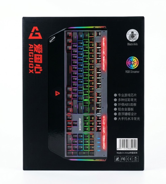 Механическая игровая клавиатура AiGUOX GK809 RGB