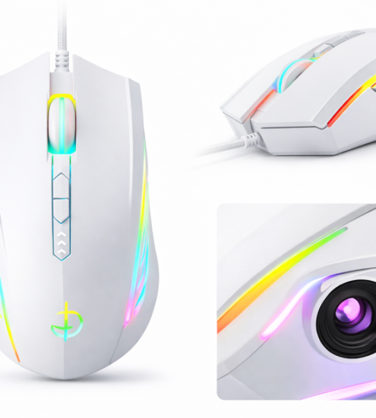 Игровая проводная мышь RGB (White Gaming Mouse)