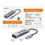 USB-концентратор Coreup 4 порта (USB 3.0 + 3xUSB 2.0) Gray