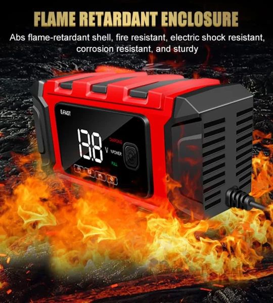 Е-Фаст Tk360 Интеллектуальный Чип Контроль 12V 6A Зарядное Устройство для Автомобильного Аккумулятора