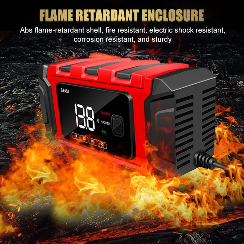 Е-Фаст Tk360 Интеллектуальный Чип Контроль 12V 6A Зарядное Устройство для Автомобильного Аккумулятора