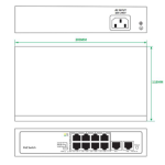 PoE-коммутатор Tiandy TC-P3S010 Spec:H/0820/AT/90