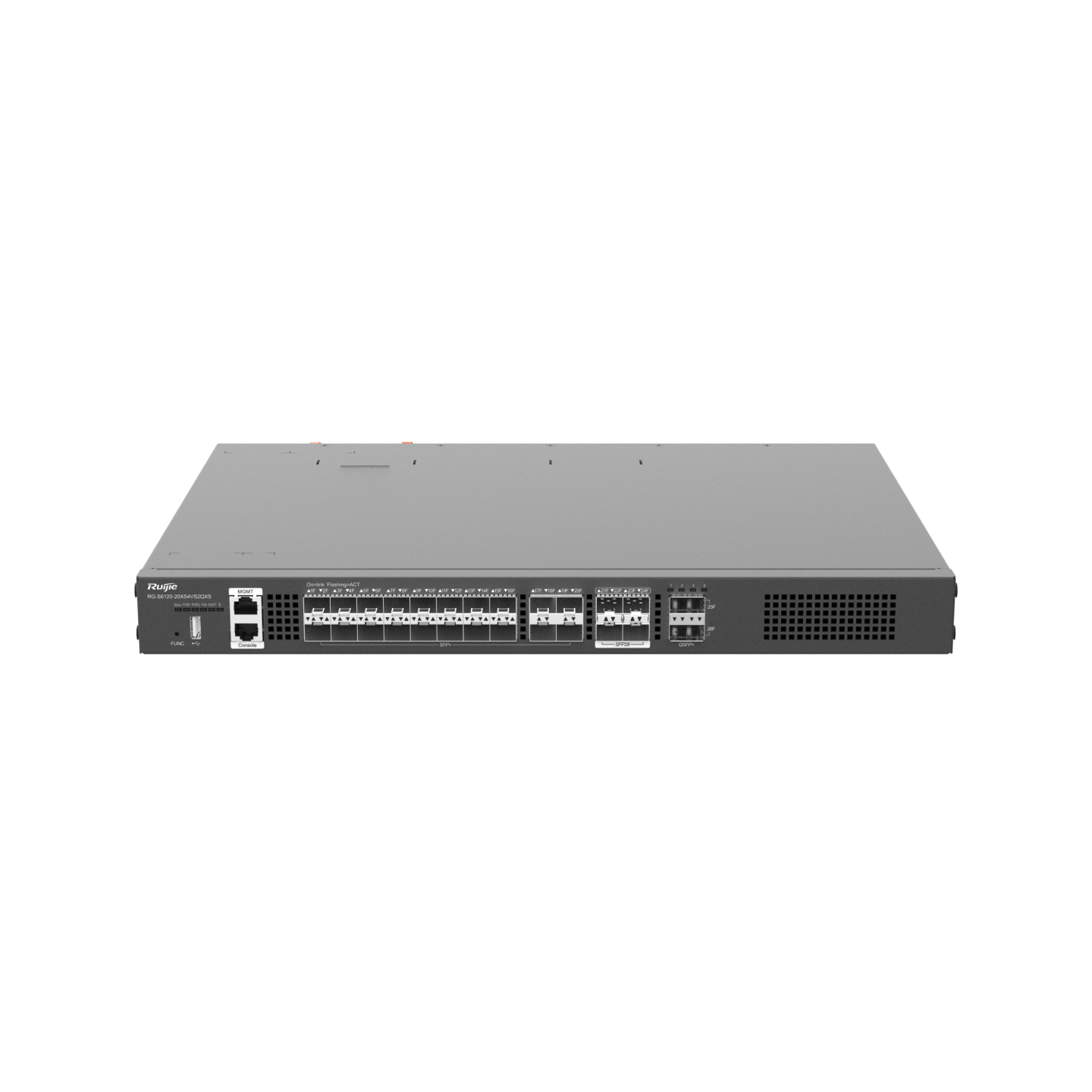 RG-S6120-20XS4VS2QXS — 20-портовый управляемый Layer 3 коммутатор для ядра и агрегации с 10GE/25GE/40GE портами