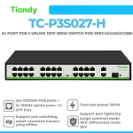 PoE-коммутатор Tiandy TC-P3S027 Spec:H/2421/AT/260