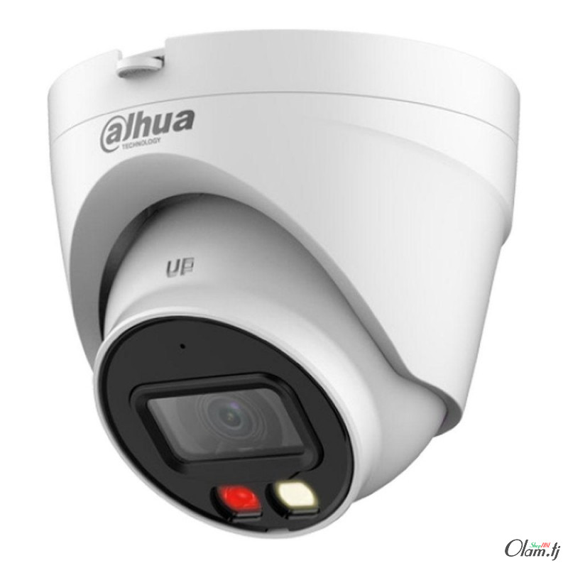 Уличная IP‑камера Dahua 2 Мп DH‑IPC‑HDW1239VP‑A‑IL‑0280B с LED и ИК‑подсветкой 30 м, PoE, IP67, микрофон