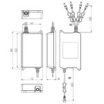 Dahua DH‑PFM322 12 В 4‑канальный блок питания для видеонаблюдения, 0.7 А/канал, защита, чёрный
