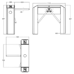 Турникет ZKTeco TS2000 Pro Drop Arm Tripod Turnstile