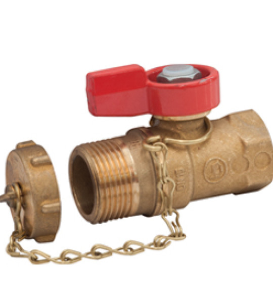 Кран шаровой выпускной Giacomini R248F вн./нар. резьба с ручкой-бабочкой