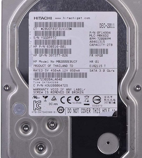 Hitachi 3tb pull out