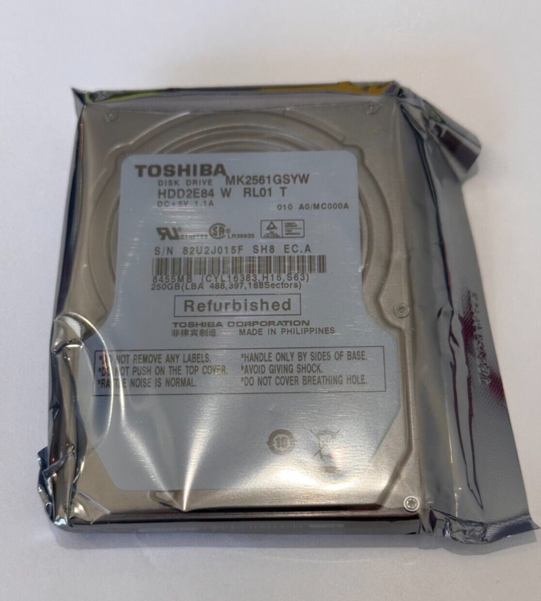 Toshiba 1TB Pull-Out Recertified
