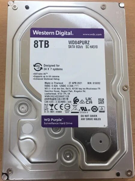 HDD 8TB WD PURPLE DAHUA ORIGINAL