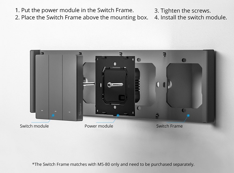 SONOFF Switch frame 2-gang