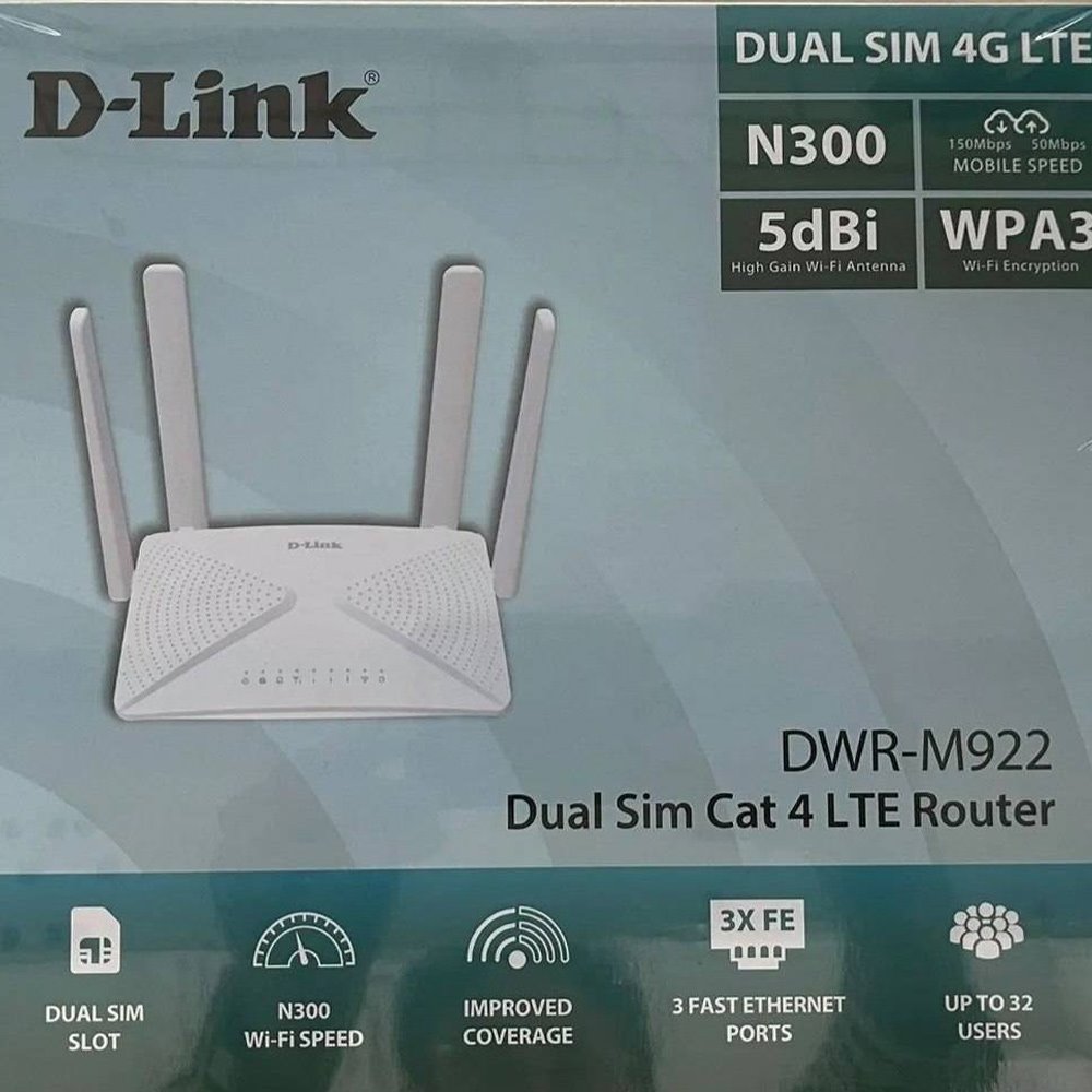 D-Link Dual Sim 4g Lte Router DWR-M922