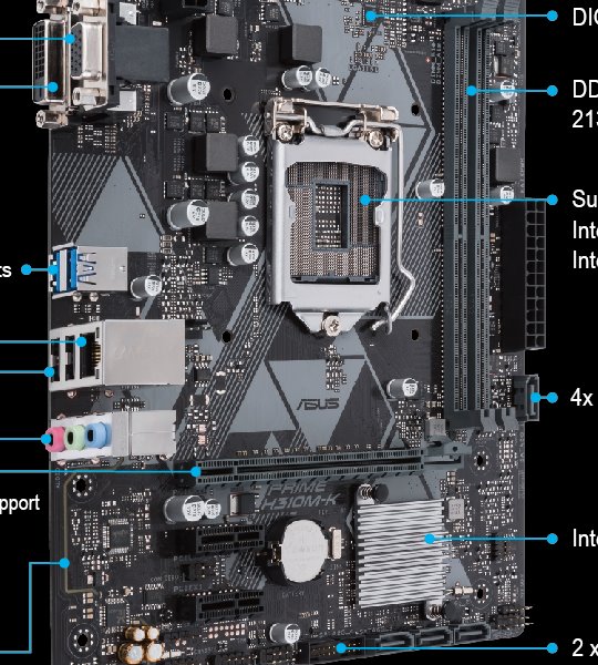 ASUS H310M-K Micro ATX (LGA1151)