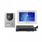IP видеодомофон Dahua KTP04(F) Kit комплект, 2‑канальный, PoE, 1080p, Fingerprint