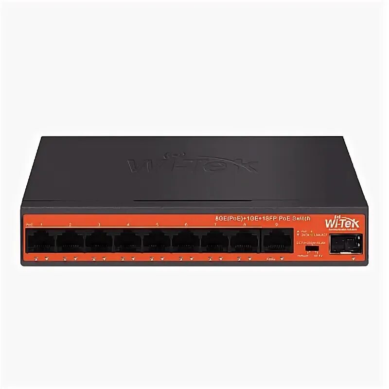 Коммутатор PoE Wi-Tek WI-PS309GFH 8GE+1GE+1SFP