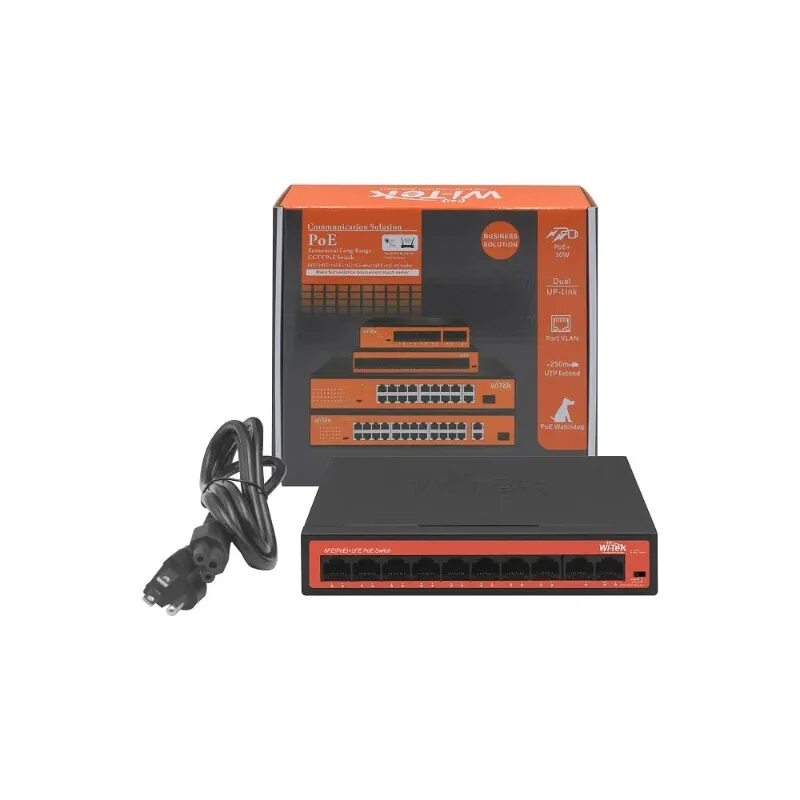 Коммутатор PoE Wi-Tek WI-PS210H V3 8FE+2FE