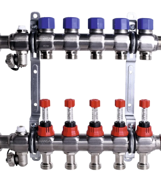 Коллектор Hansa на 2 контура с расходомерами