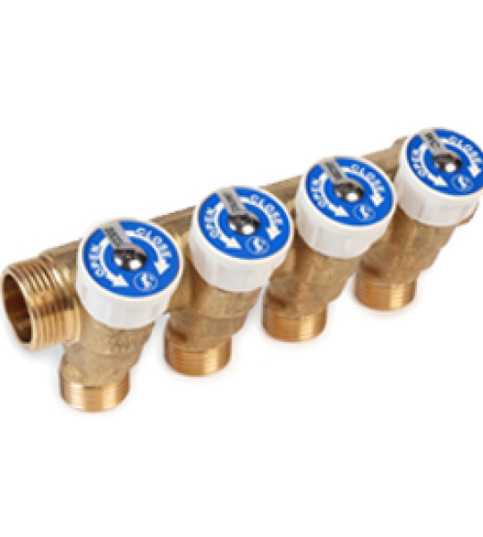 Коллектор сантехнический Giacomini R585C с вентилями