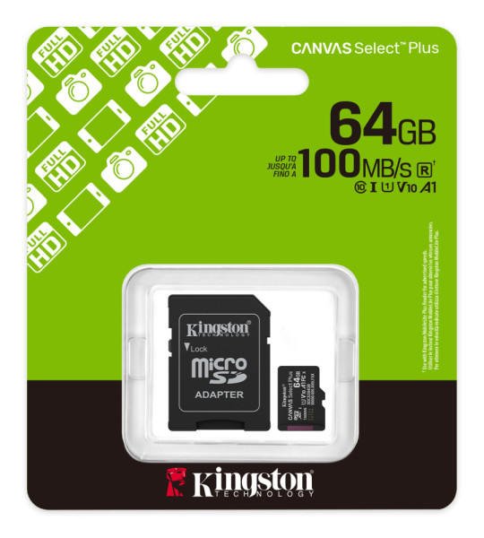 Kingston Canvas Select Plus microSD Class 10 100MBS