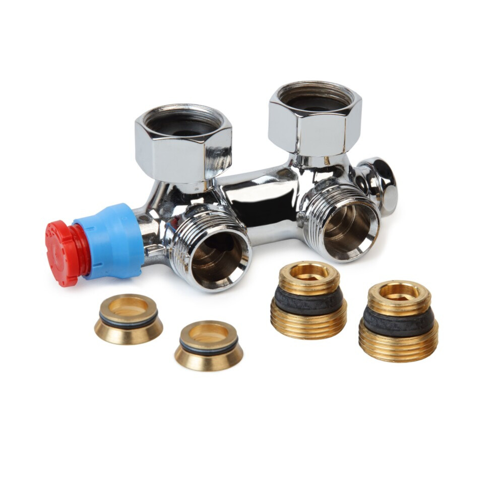 Узел нижнего подключения угловой термостатический Giacomini T386T