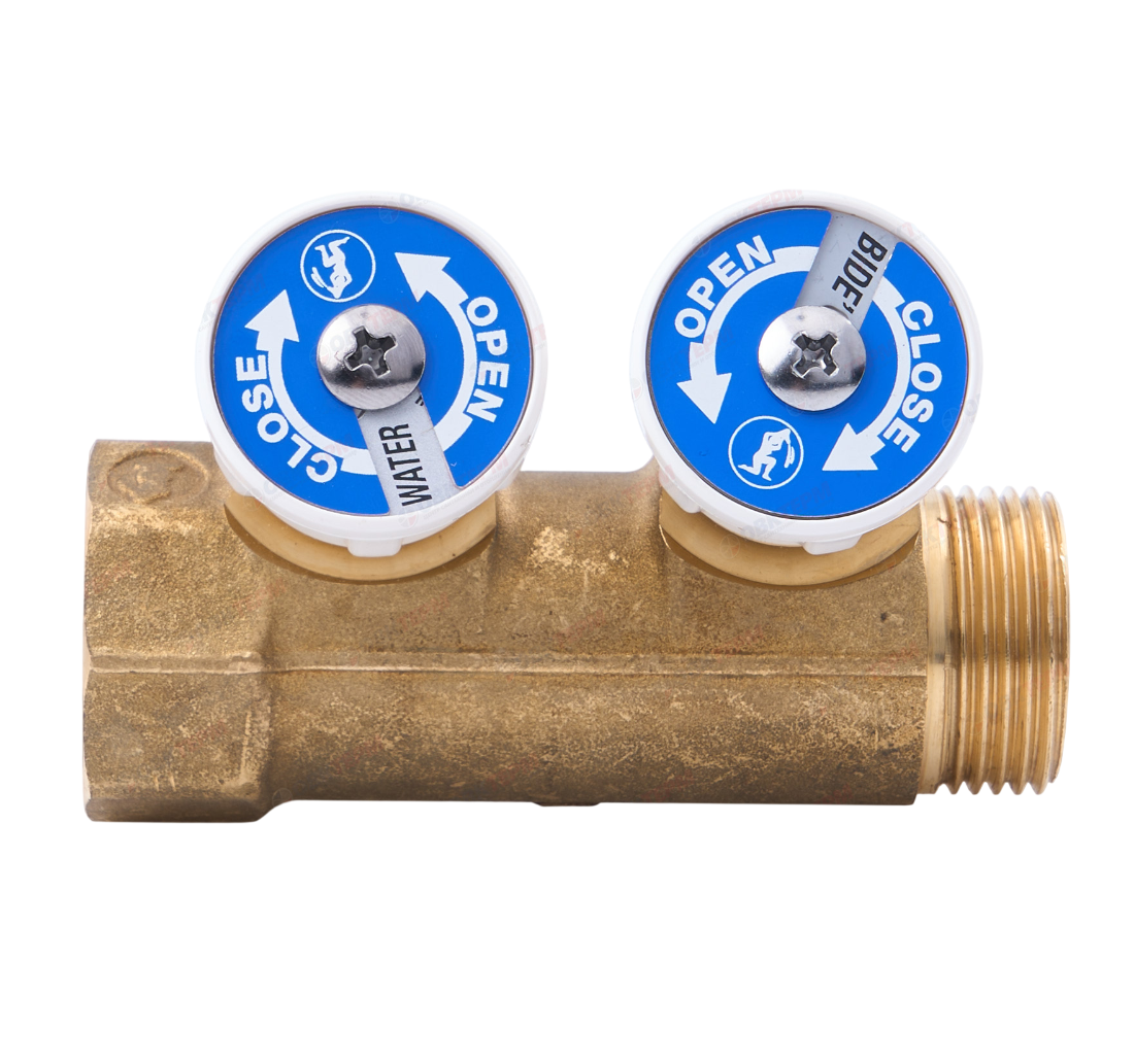 Коллектор вентильный Giacomini 3/4" х 1/2" на 2 выхода