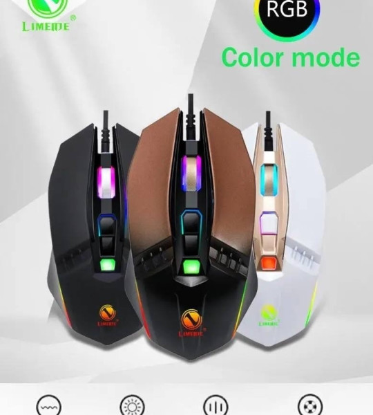 Игровая мышь JERTECH RUMBLE JR800 — 2400 DPI, 6 кнопок, RGB подсветка, USB, для ПК и ноутбуков