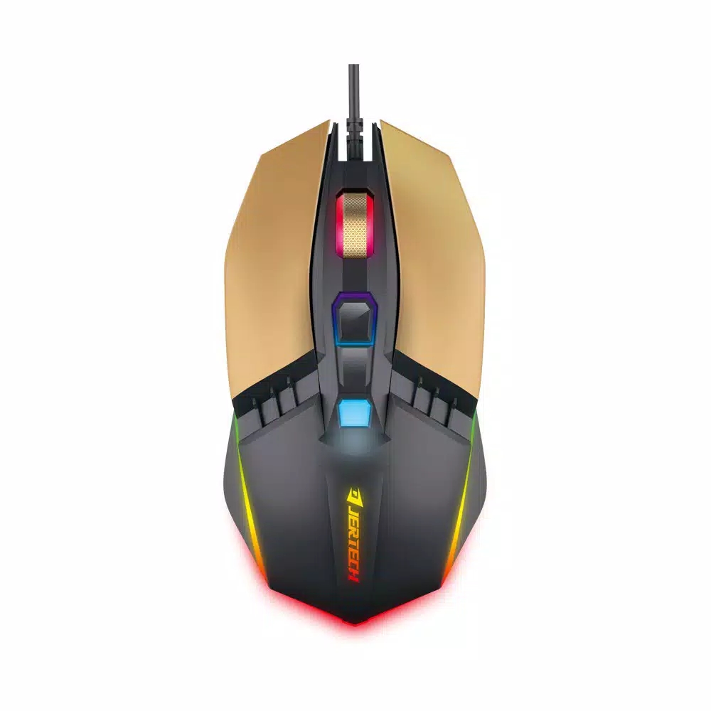 Игровая мышь JERTECH RUMBLE JR800 — 2400 DPI, 6 кнопок, RGB подсветка, USB, для ПК и ноутбуков
