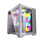 Корпус Vision Micro CVBM-L4 / CVWM-L4 Mini-Tower mATX с 4 LED вентиляторами и стеклянными панелями