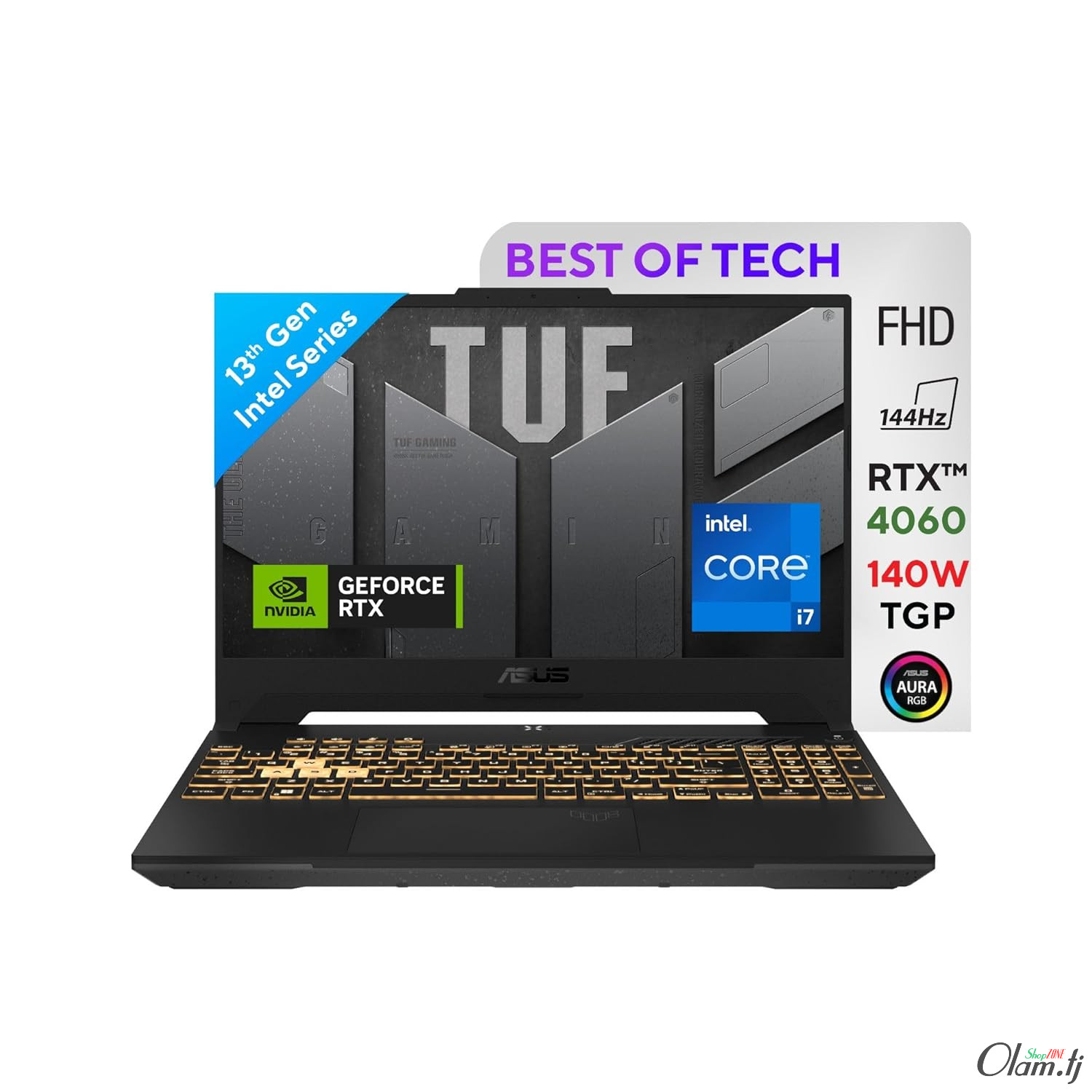 ASUS TUF Gaming F15 FX507VV‑LP497 • i7‑13620H • RTX 4060 8 ГБ • 16 ГБ DDR5 • 512 ГБ SSD • 15.6″ FHD 144 Hz