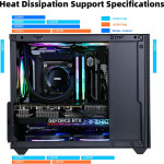 SAMA IM01 Pro Mini Micro ATX Tower Case | Поддержка GPU до 355 мм, Охлаждение до 166 мм | Mini-ITX и Micro ATX