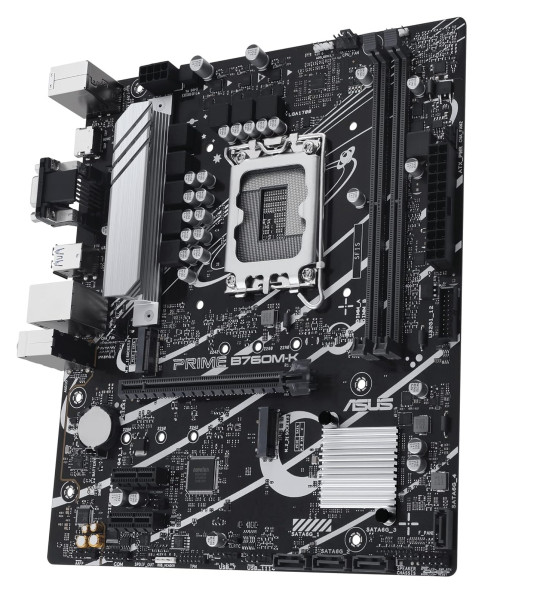 ASUS Prime B760M-K, LGA 1700, mATX, PCIe 4.0, DDR5, 2×M.2, 2.5Gb LAN, Aura Sync