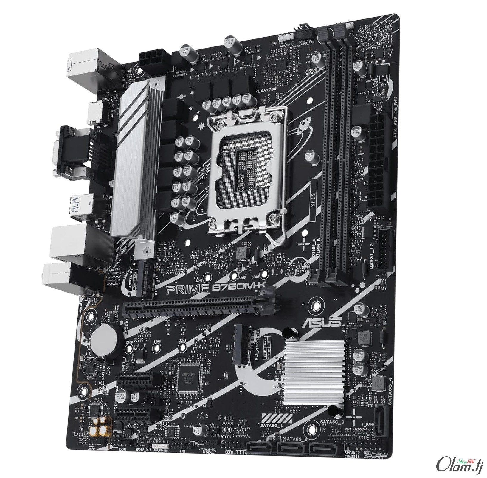 ASUS Prime B760M-K, LGA 1700, mATX, PCIe 4.0, DDR5, 2×M.2, 2.5Gb LAN, Aura Sync