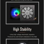 Aigo Warrior AK600 600 Вт ATX блок питания, Active PFC, RGB‑вентилятор 120 мм, защита OVP/UVP/SCP, 24‑pin + 2× PCIe 6+2