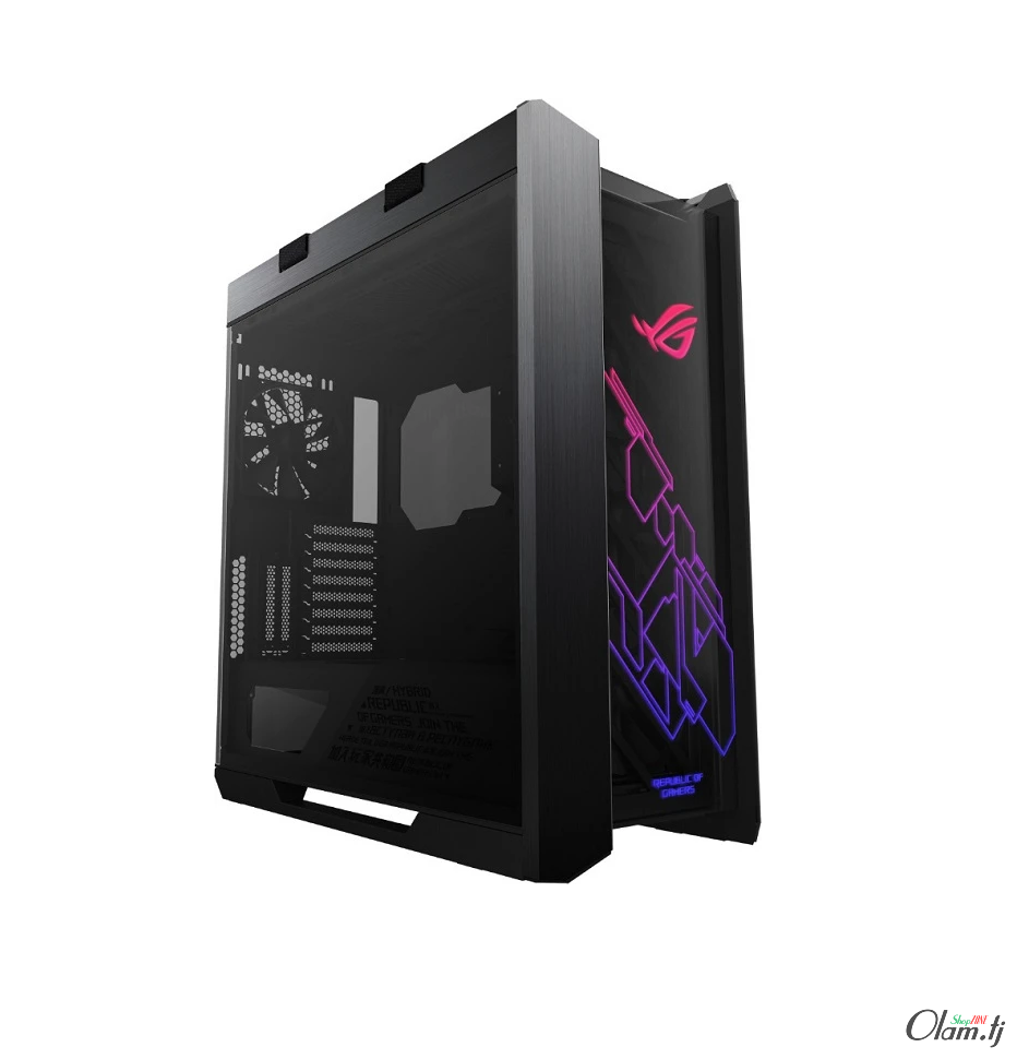 ASUS ROG Strix Helios GX601 – mid‑tower eATX корпус, 4×140 мм ARGB, 3×тёмное стекло, ручки, USB‑C