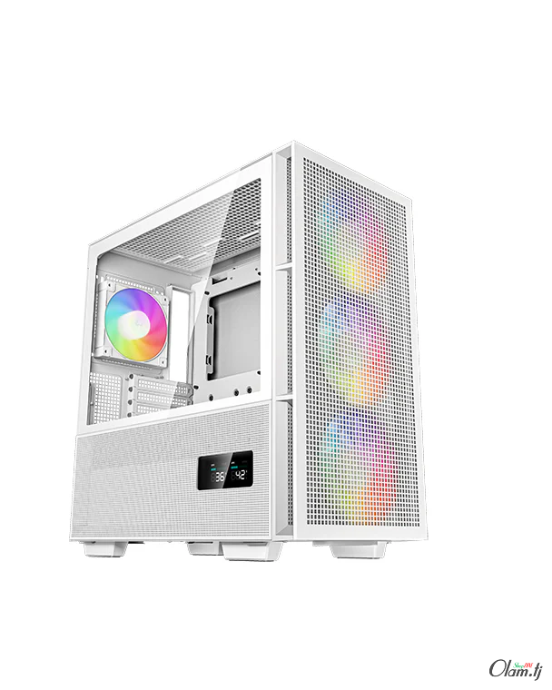 Корпус DeepCool CH560 DIGITAL WH – mid‑tower ATX/E‑ATX, 3×140 мм ARGB, гибридная боковая панель, LED‑экран, USB‑C