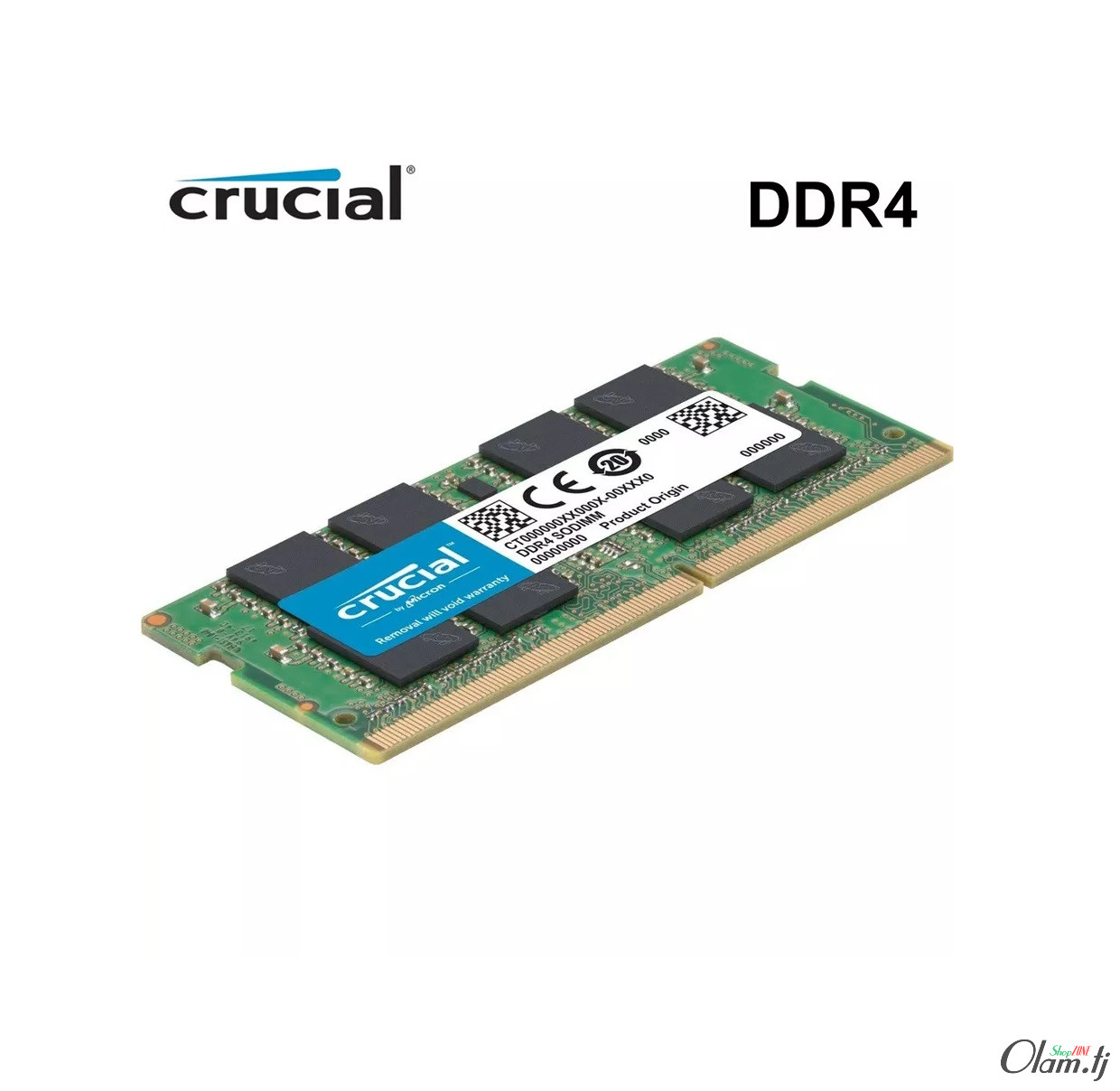 Оперативная память для ноутбука Crucial DDR4 16GB 3200MHz SODIMM (CL22, 1.2V)
