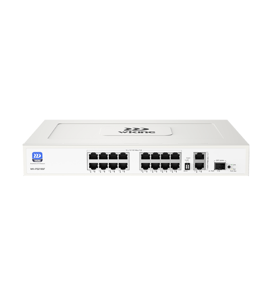СВИTЧ Wi-Tek WK-PS219GF 10/100Mb 16p POE+2p uplink Gb