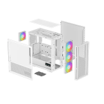 Корпус DeepCool CH560 DIGITAL WH – mid‑tower ATX/E‑ATX, 3×140 мм ARGB, гибридная боковая панель, LED‑экран, USB‑C