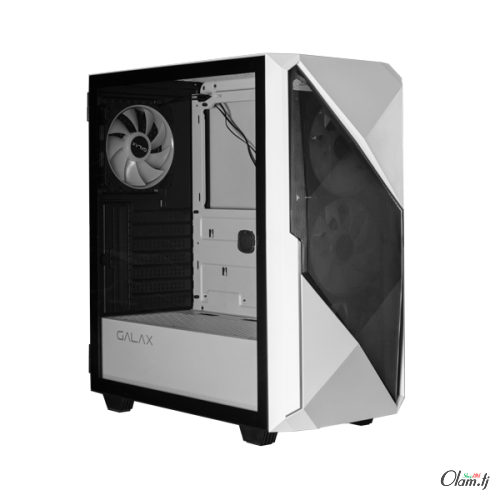 Galax REVOLUTION 01 White – mid‑tower ATX/M‑ATX/ITX, 4×ARGB FAN, стекло, mesh‑панель, поддержка СЖО до 360 мм