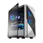 Galax REVOLUTION 01 White – mid‑tower ATX/M‑ATX/ITX, 4×ARGB FAN, стекло, mesh‑панель, поддержка СЖО до 360 мм