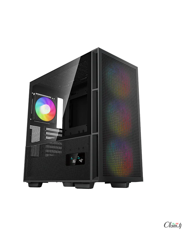 DeepCool CH560 DIGITAL – mid‑tower корпус ATX/E‑ATX, 3×140 мм ARGB‑вентиляция, гибридное стекло + LED‑экран, USB‑C