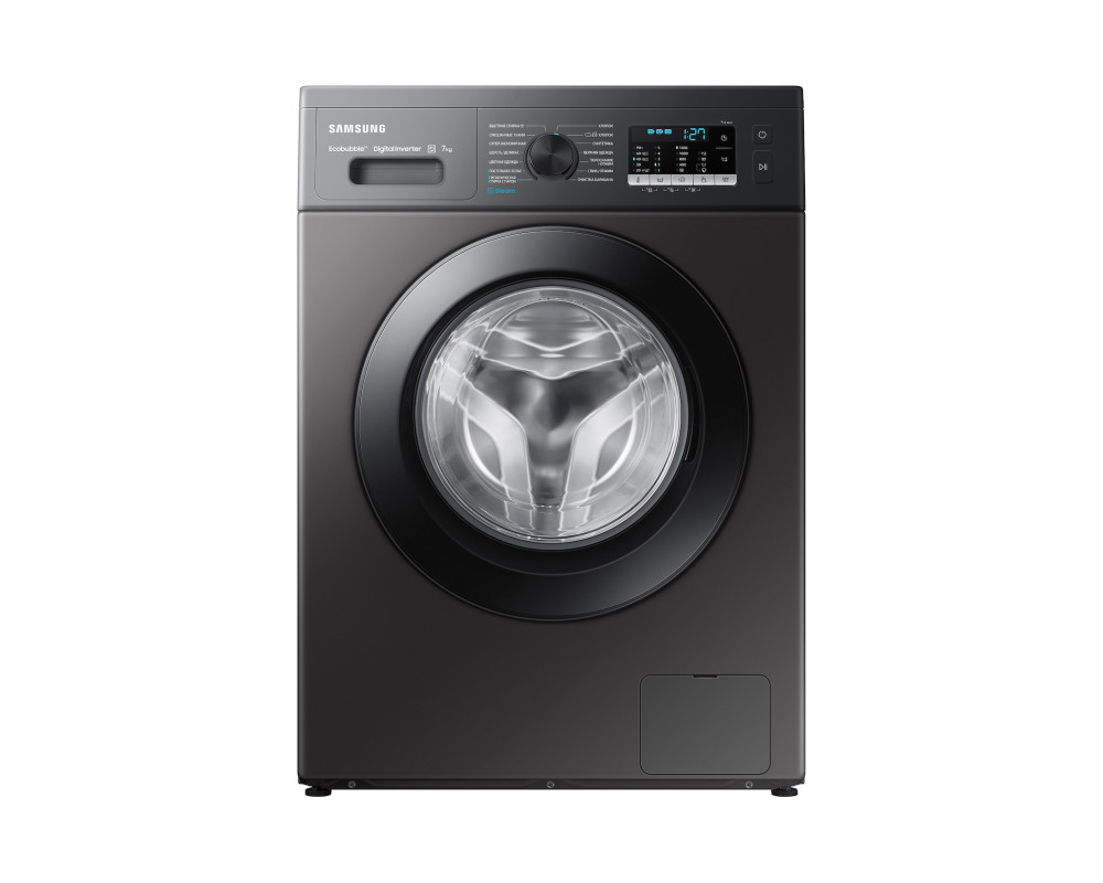 Стиральная машина узкая Samsung WW70AG5S21CXLD (7 кг) EcoBubble Refined Inox