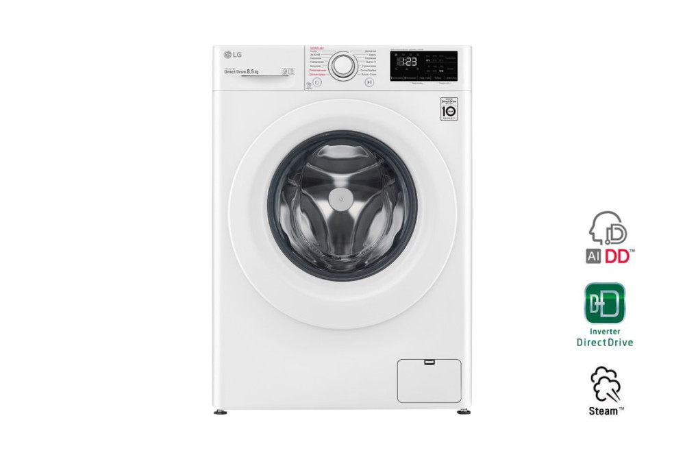 Стиральная машина узкая LG F2V3GS3W (8.5 кг) AI DD Steam