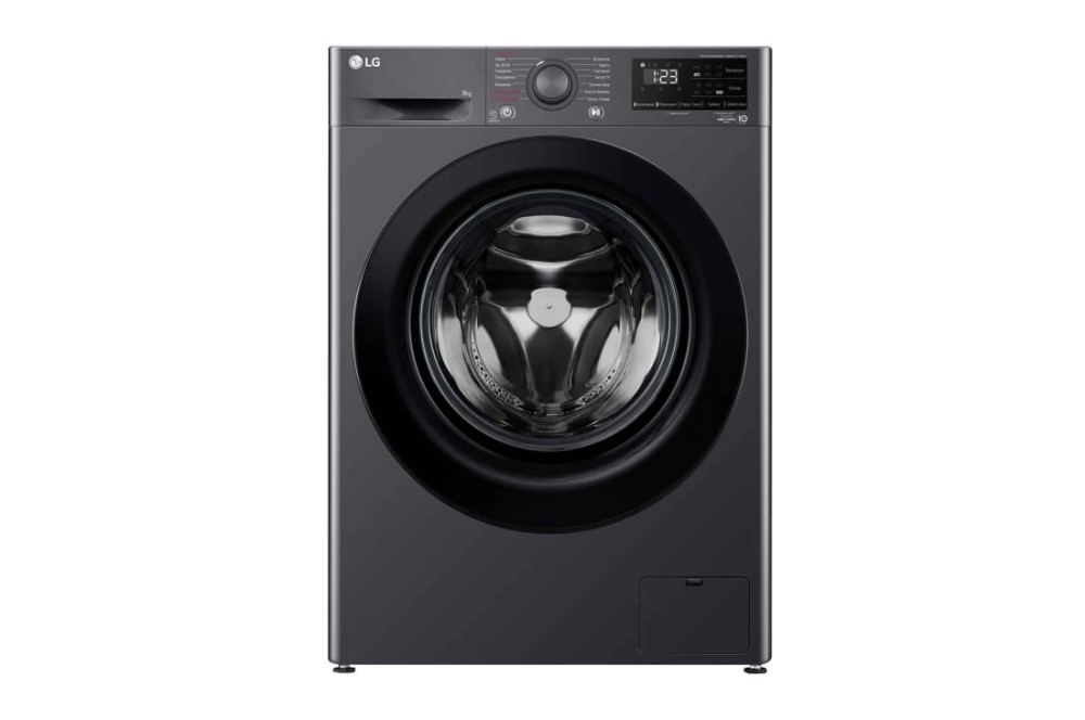 Стиральная машина узкая LG F2V3PS6J (8 кг) AI DD Steam Silver
