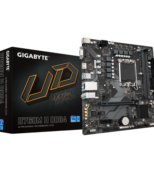 МАТЕРИНСКАЯ ПЛАТА GIGABYTE  B760M H DDR4 (ВЕРСИЯ 1.0) (РАЗЪЕМ LGA 1700) (MICRO-ATX)